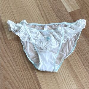 Victoria’s Secret Bridal Lace Trim Sheer White Panties New